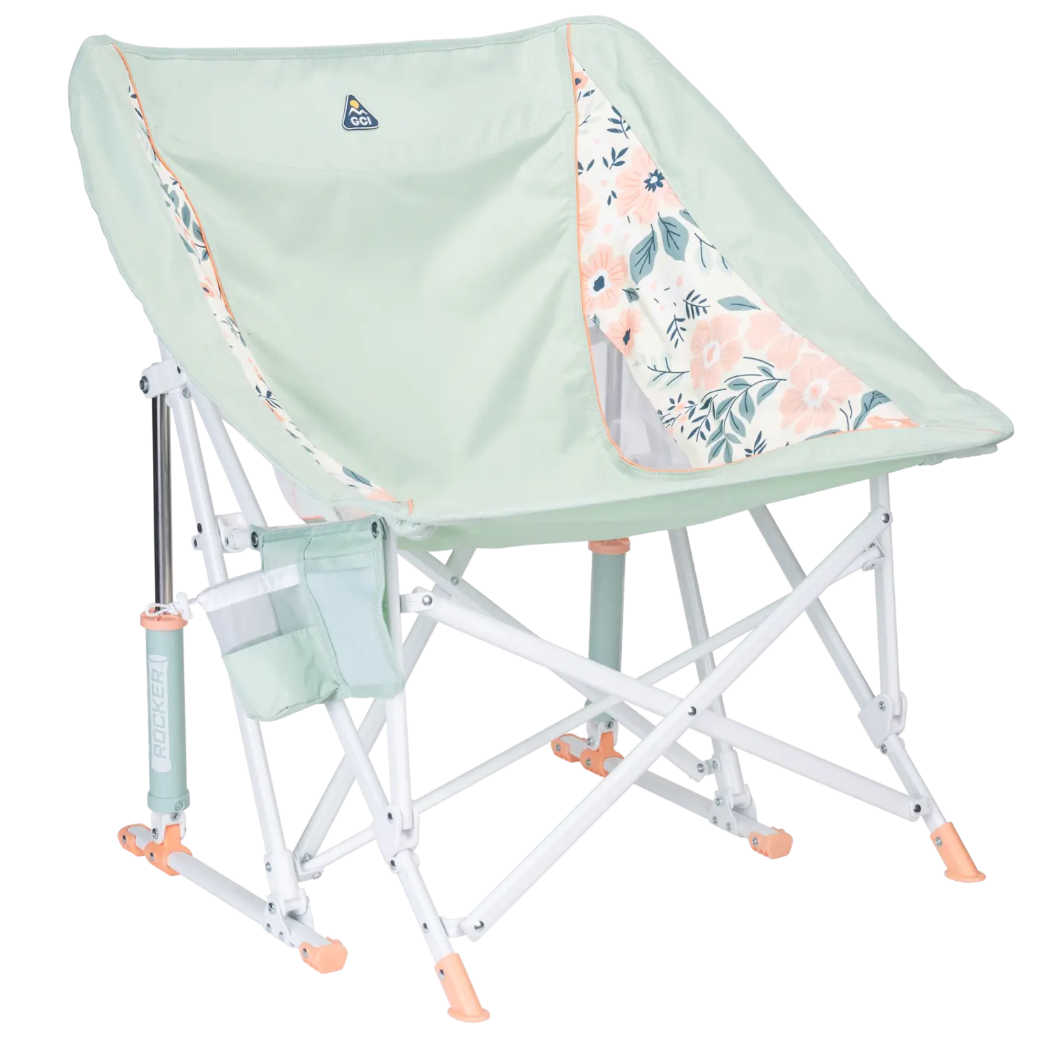 Front right angle of the floral bouquet Pod Rocker.