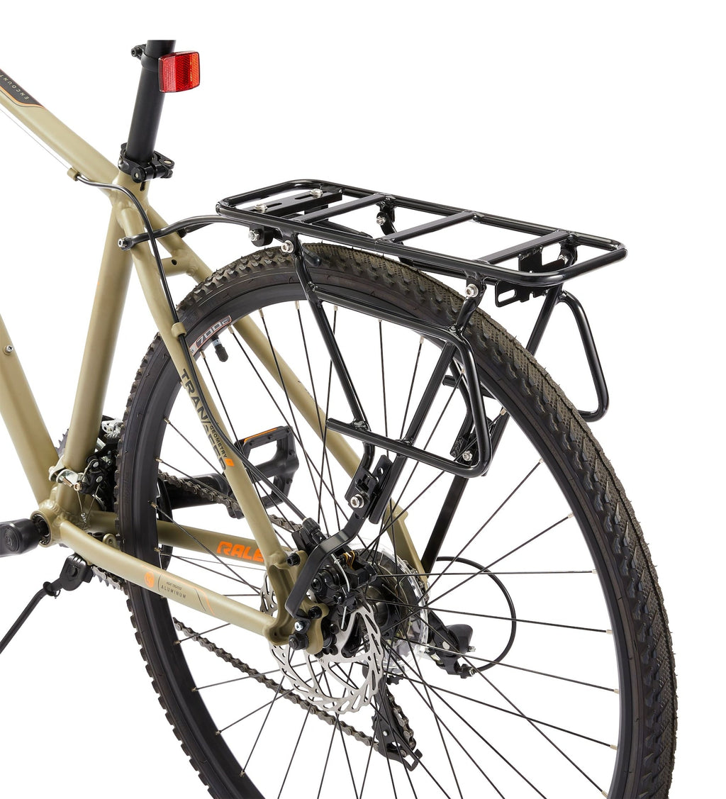 Raleigh Adjustable Rear Bike Rack, Lightweight, Aluminum, Black