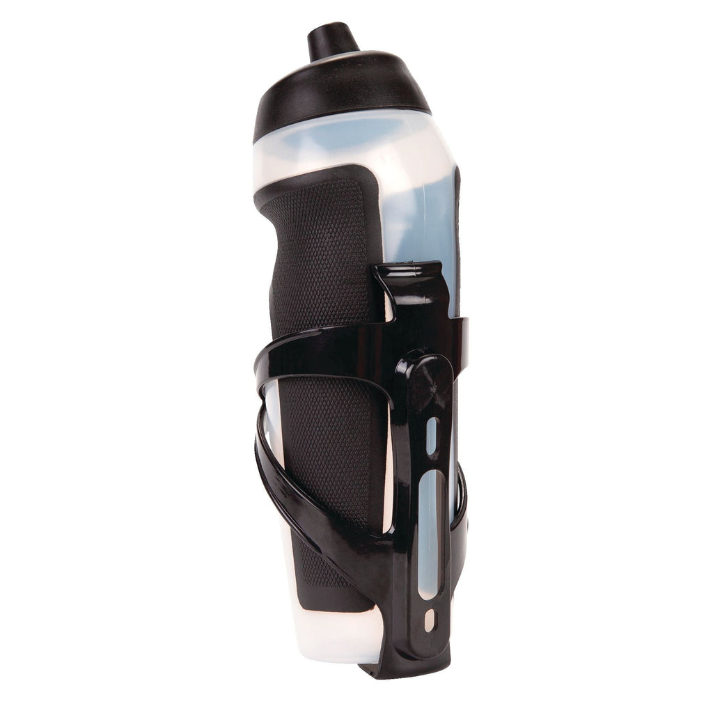Raleigh Easy-Squeeze Bike Water Bottle withCage/Holder, Transculent, 20.2-oz