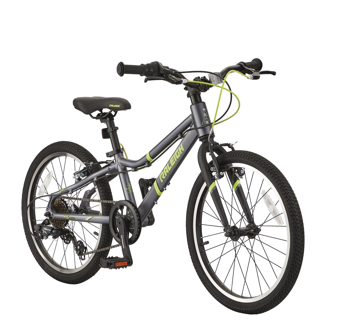 Raleigh Meteor Youth Bike with Reflectors, 7-Speed, 20-in Wheel, Grey