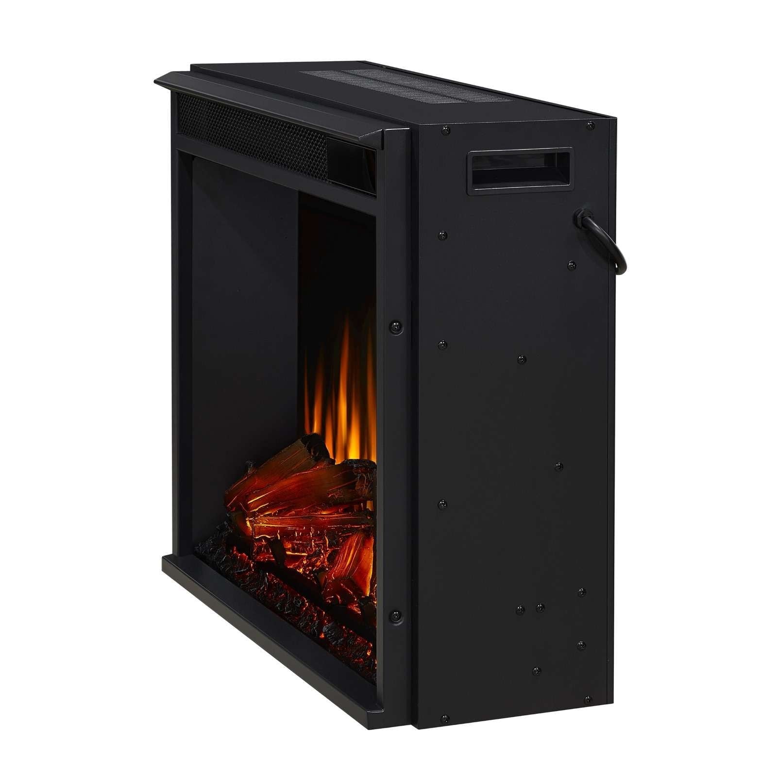 Real Flame Valmont Media Indoor Electric Fireplace TV Stand, 74-in, 1500W, Includes Remote Control & Firebox, Chestnut Oak