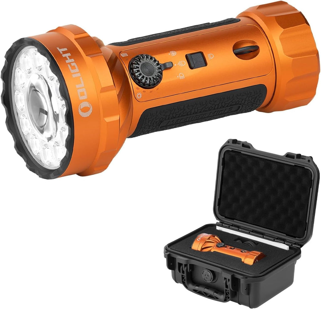 Marauder Mini 2 Bright Flashlight 10,000 Lumen with 750 Meters Beam Distance, Rechargeable Light with Dual Charging &amp; 5 Lighting Modes for Outdoor, Camping, Emergencies (Midnight Blue)