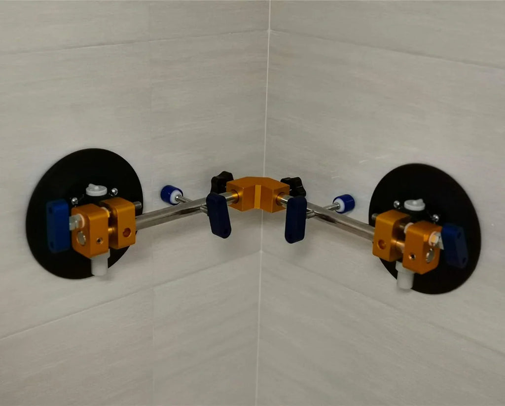 Angle 90 Degree Countertop Seam Setter with 6" Suction Cup for Seam Joining & Leveling/Professional Countertop, granite . Stone, Marble Slab Installation. (2 PACK) (6" seam setter)