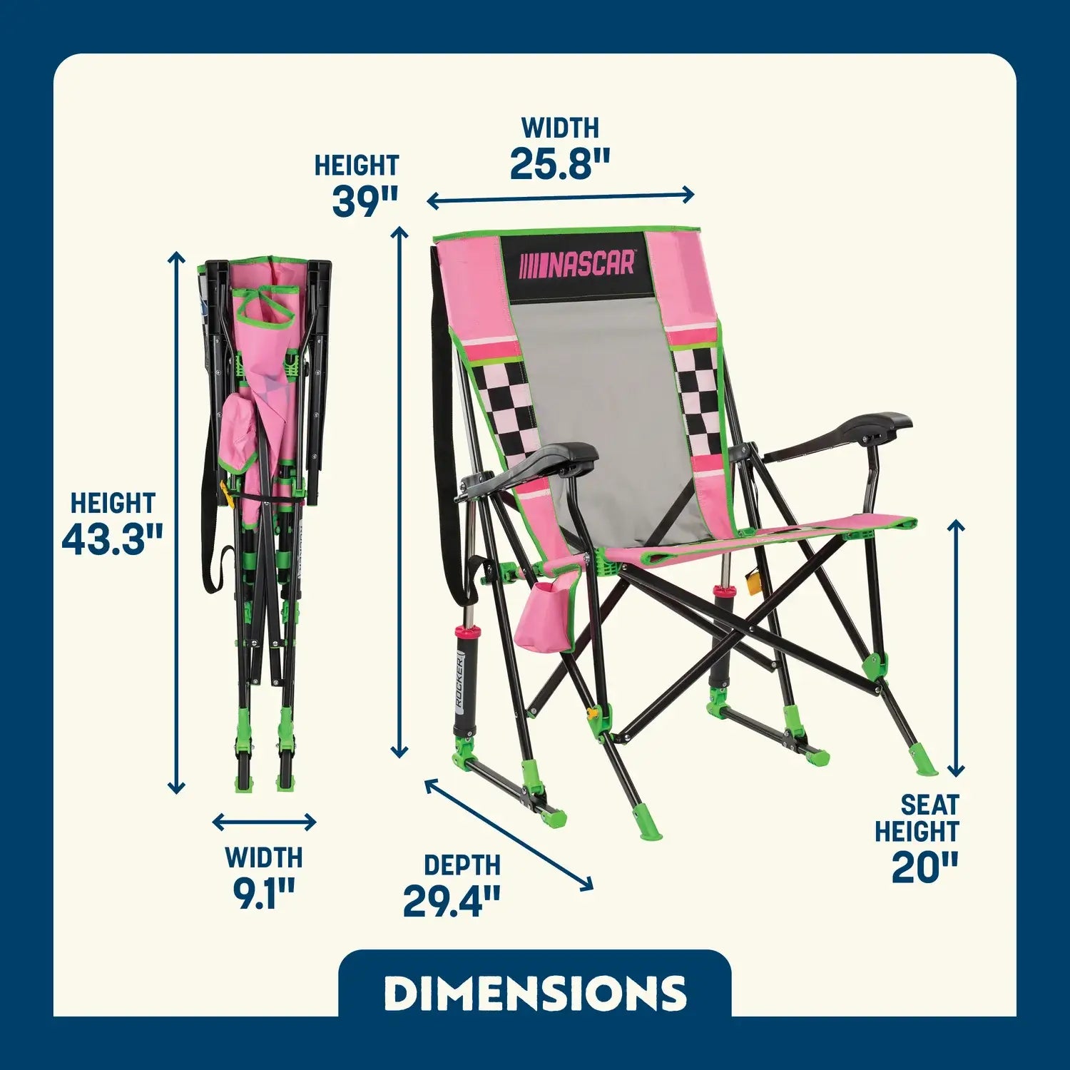 GCI Outdoor NASCAR RoadTrip Rocker™ - Pink