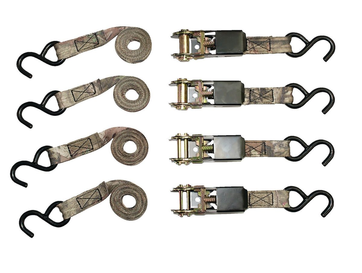 RPS Ratchet Tie-Down Straps, 1-in x 8-ft (2.54 cm x 2.4 m), 4-pk