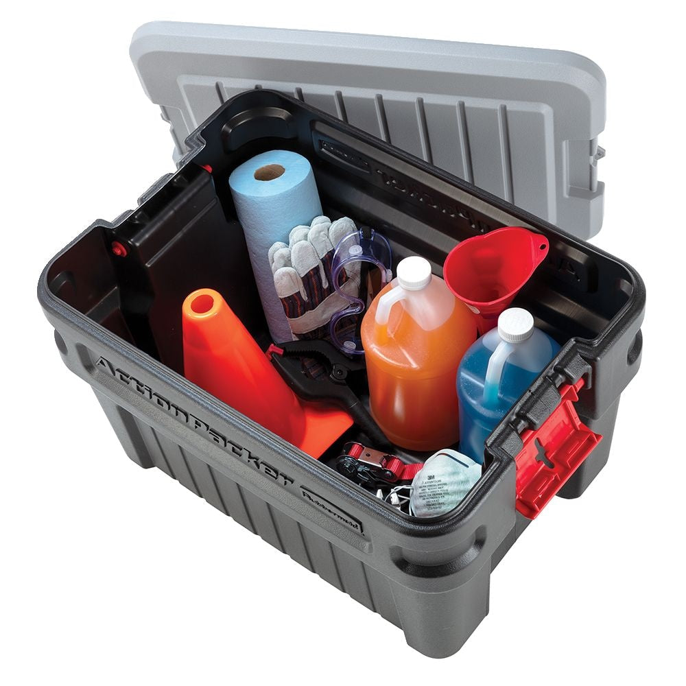 Rubbermaid Action Packer Plastic Lockable Storage Container, Stackable & Recyclable, 90.8-L