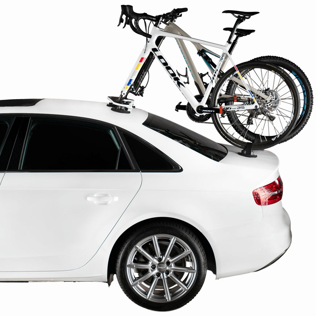 SeaSucker Mini Bomber MAX 2-Bike Fork-Mount Bike Carrier/Rack with HUSKE Plugs, Black