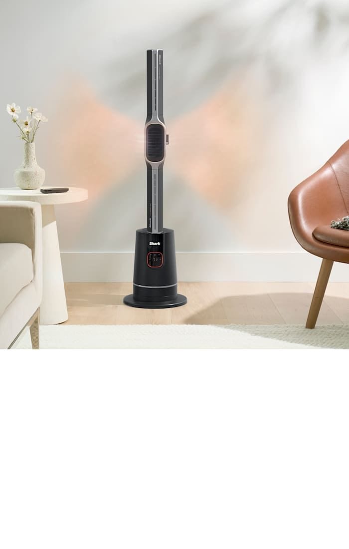 Shark TurboBlade Cool + Heat Oscillating Tower, 2-in-1 Bladeless Fan & Heater, with Remote Control, Black
