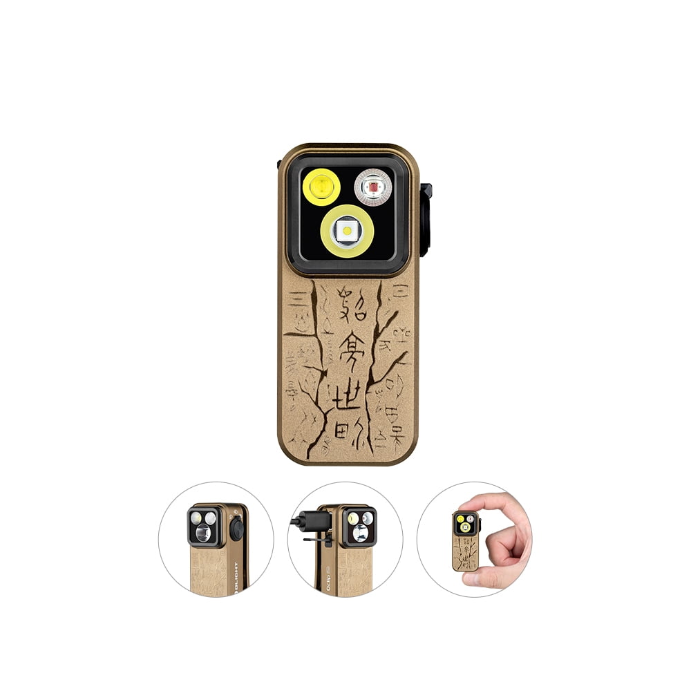 Oclip Pro EDC Flashlight Clip-on Light, Rechargeable 500 Lumens with Three Lighting Solutions Type-C Charging, Magnetic Flash Lights for Signaling, Cycling, Outdoor or Indoor Use(Black)