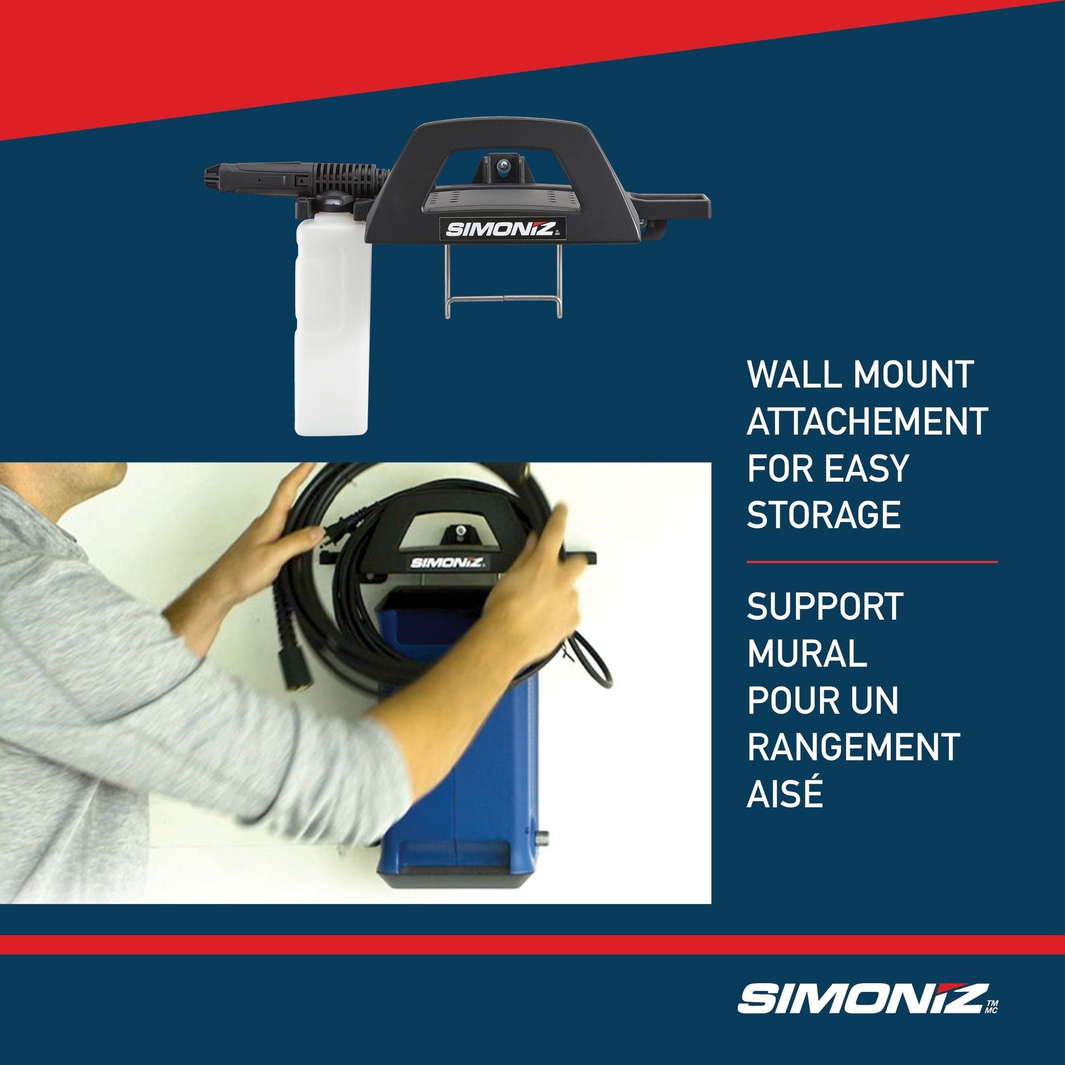 SIMONIZ 1650 PSI 1.8 GPM Corded Cold Water Electric Pressure Washer with Foam Blaster