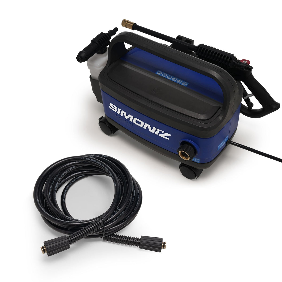 SIMONIZ 1750 PSI 1.8 GPM Wheeled Electric Pressure Washer with Foam Blaster