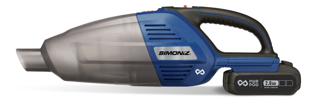 Simoniz 20V Max Cordless Car Hand Vacuum with PWR POD 2.0 Ah battery