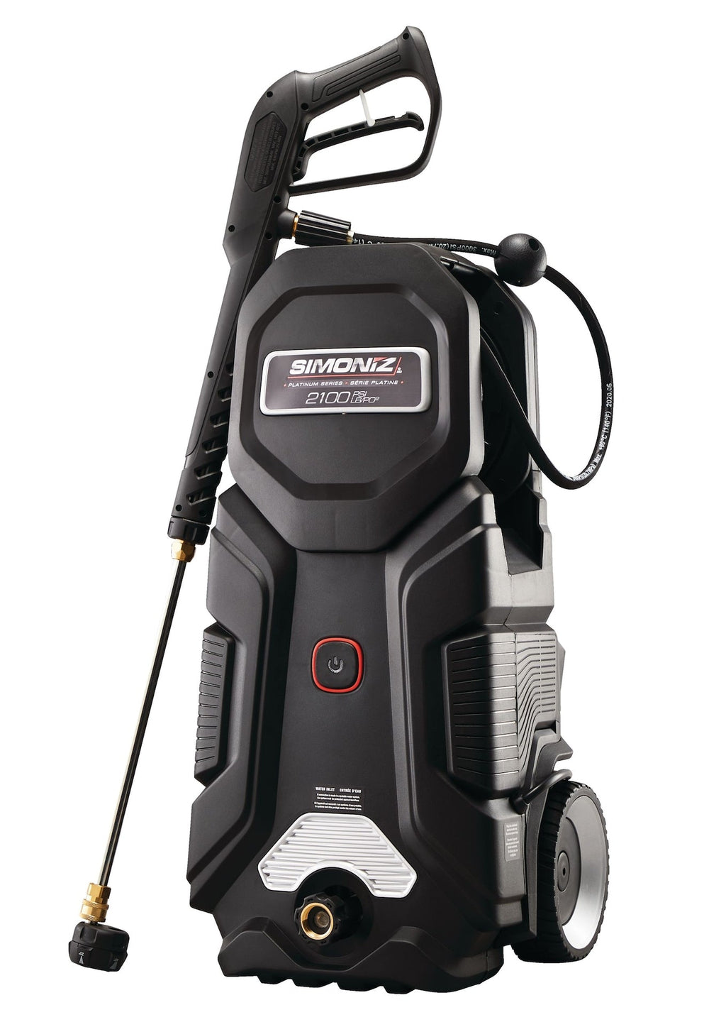 Simoniz Platinum 2100 PSI 1.5 GPM Corded Cold Water Wheeled Brushed Electric Pressure Washer with Foam Blaster