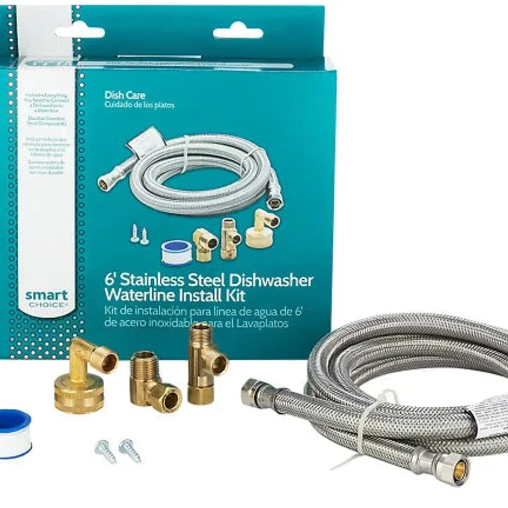 Smart Choice 6 ft. Stainless Steel Dishwasher Waterline Kit