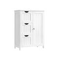 Songmics 3-Drawer White Home Cabinet with Adjustable Dividers