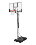 Spalding Acrylic Rapidlock Twist Portable Basketball System, 52-in