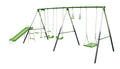 Sportspower Outdoor 7-Station Metal Swing Set Combo with 2 Swings, Trapeze & More, Ages 3+