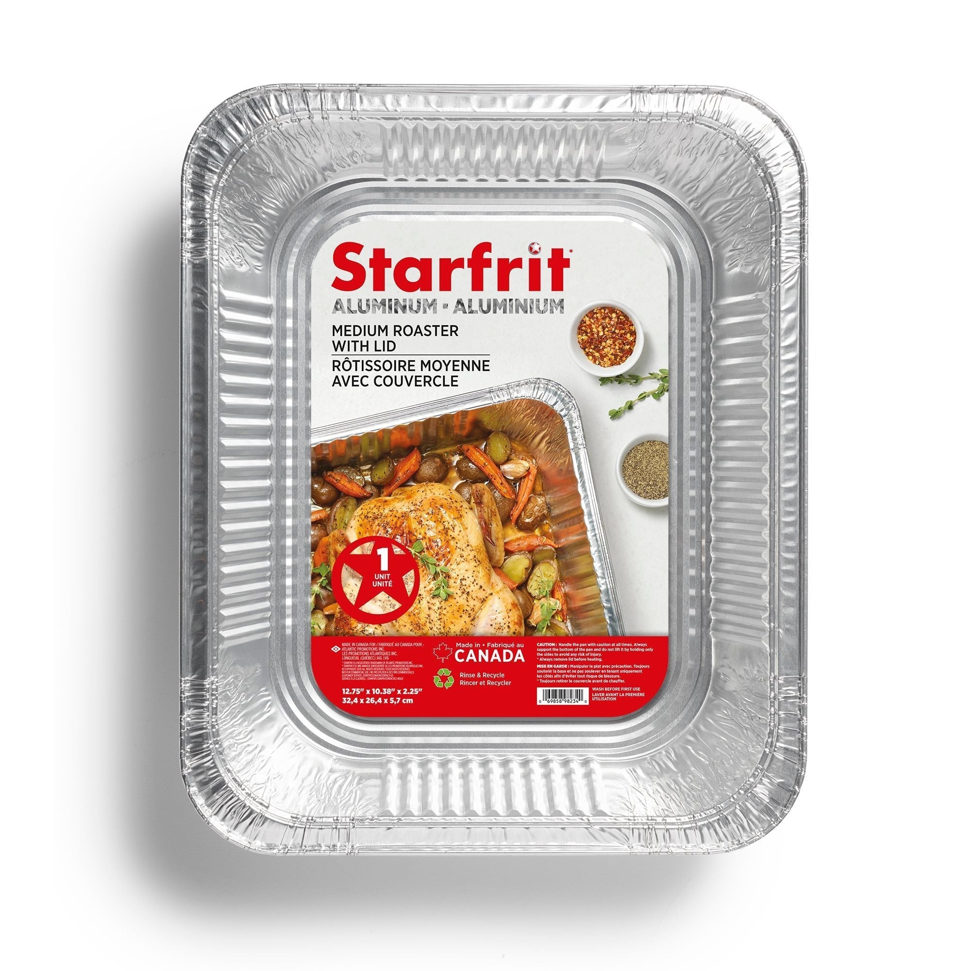 Starfrit Medium Disposable Aluminum Rack Roaster with Board Lid