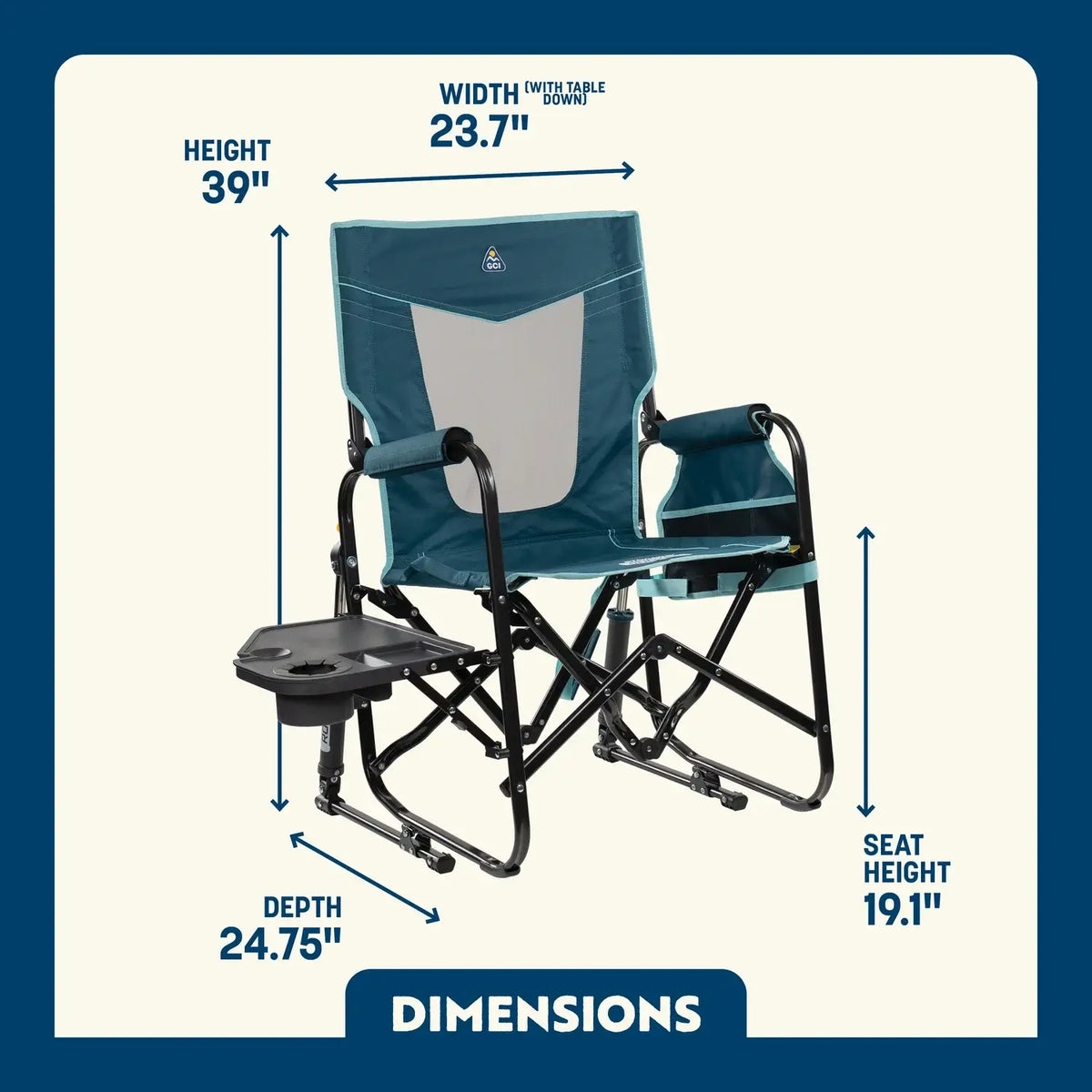 GCI Outdoor Stowaway Rocker™ with Side Table