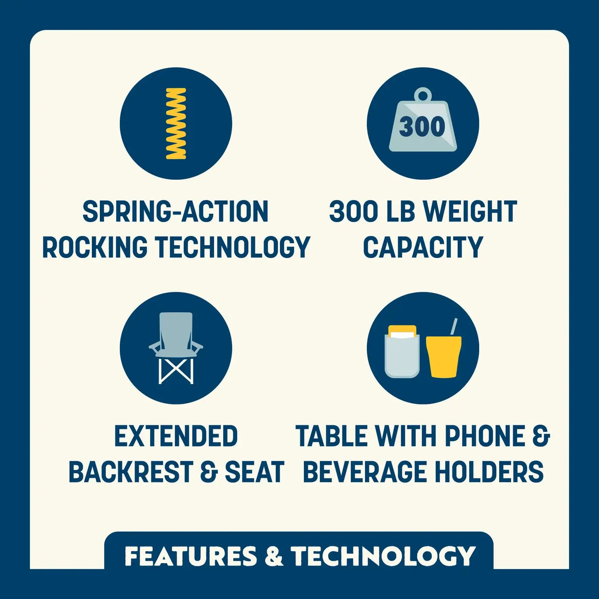 GCI Outdoor Stowaway Rocker™ with Side Table