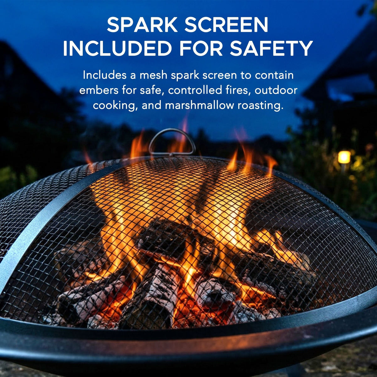 Sunjoy Genesee Round Fire Pit, Black