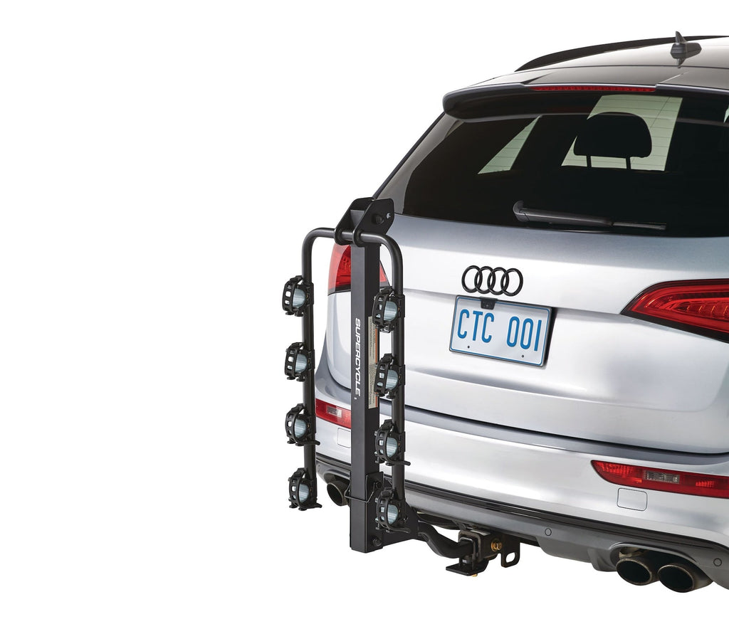 Supercycle Dual Arm Hitch Mounted Hanging Bike Carrier, 4-Bikes