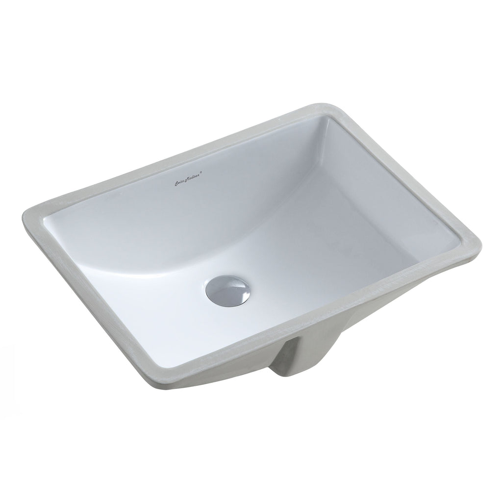 Swiss Madison Plaisir Rectangular Undermount Bathroom Sink, 21-in