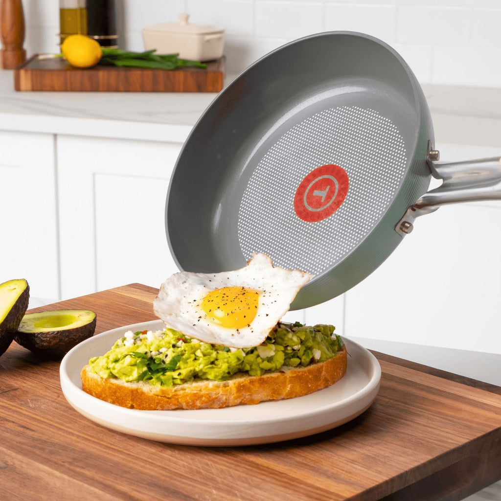 T-Fal Ceramic Inspire Non-Stick Cookware Set, Dishwasher & Oven Safe, Mint, 12-pc