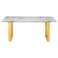 Take Me Home Rectangle Faux Marble Dining Table