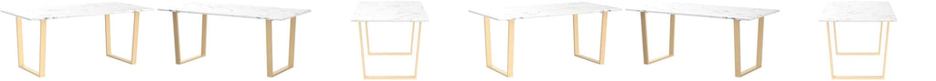 Take Me Home Rectangle Faux Marble Dining Table