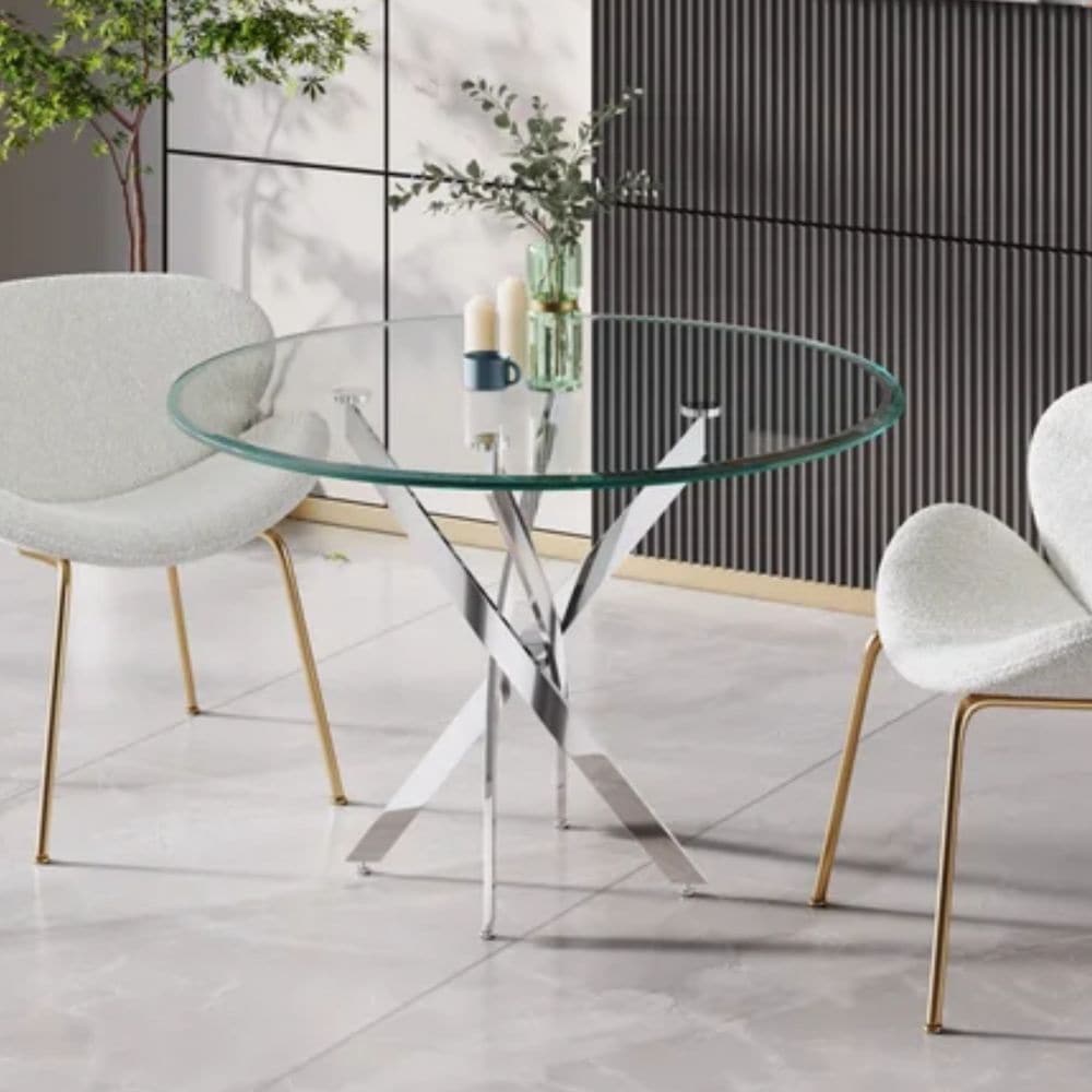 Take Me Home Star Glass Round Dining Table