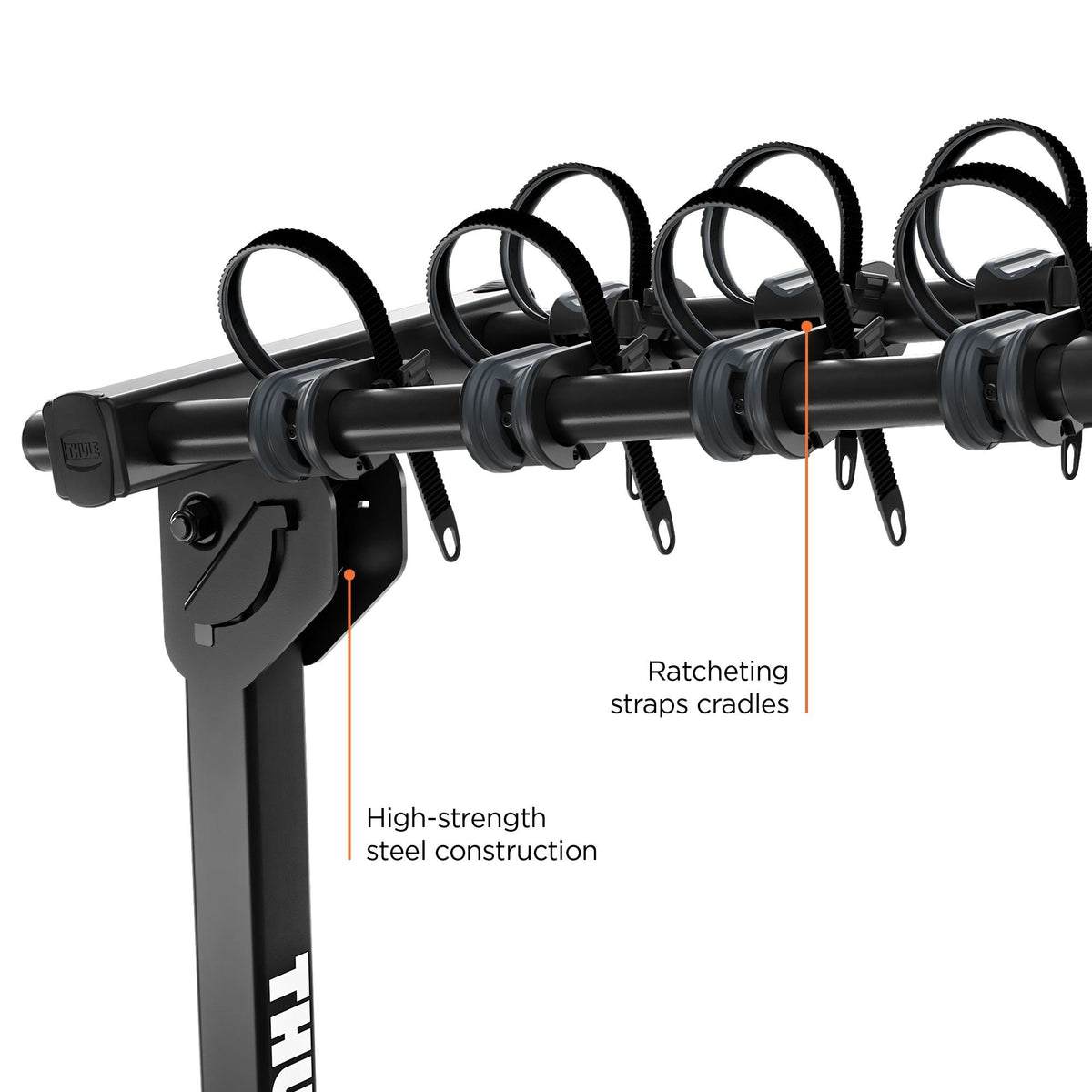 Thule Trailway 4-Bike Hitch Mount Bike Rack, Fits 1-1/4, 2-in Receiver, Black