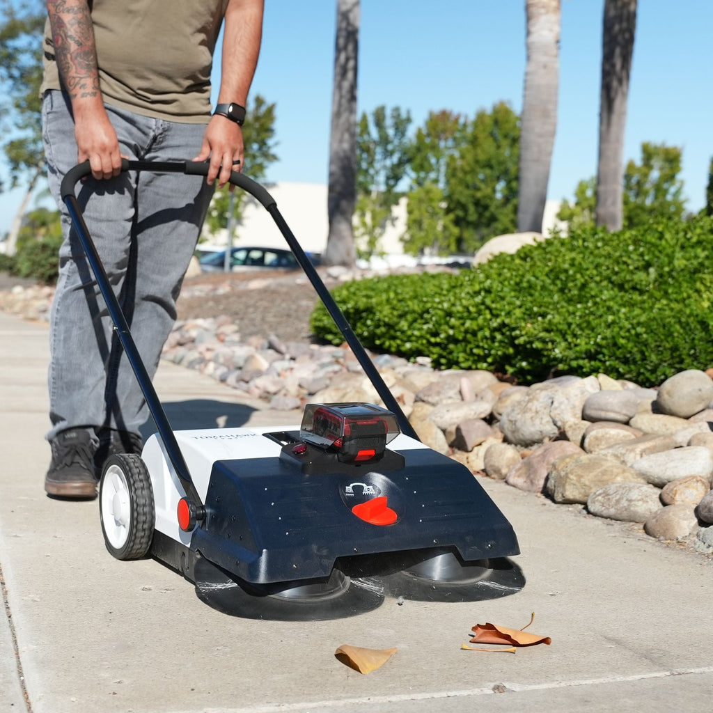 Tomahawk Electric Battery-Powered Push Sweeper, 22-in
