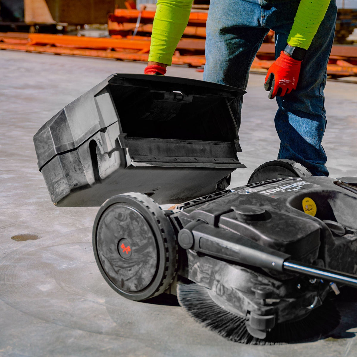 Tomahawk Electric Battery-Powered Push Sweeper, 30-in