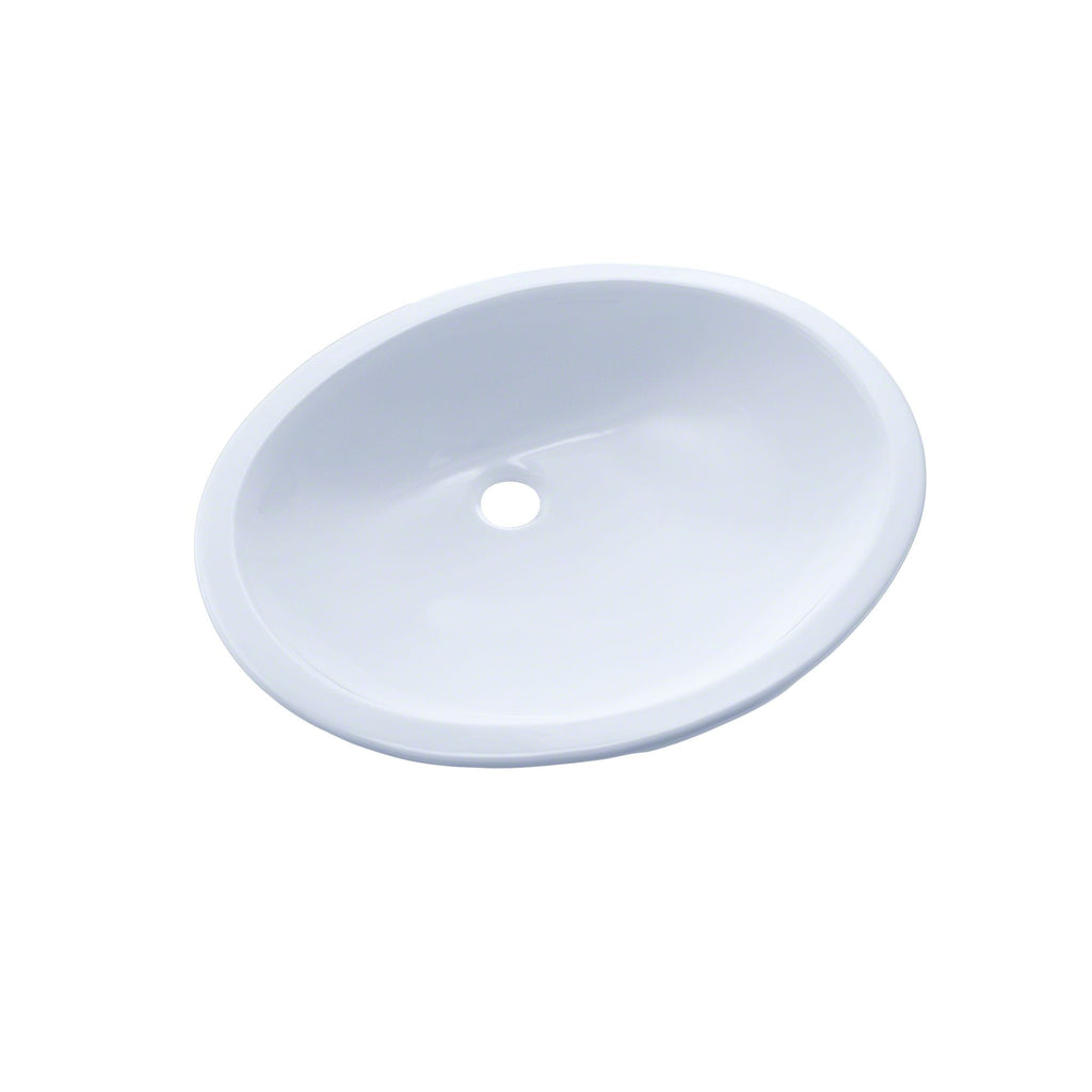 Toto 17x14-in Oval Vessel Cotton Undercounter Sink/Lavatory