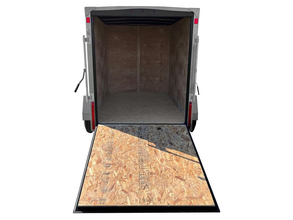 True North 5 x 8-ft Enclosed Trailer with Ramp Door, White