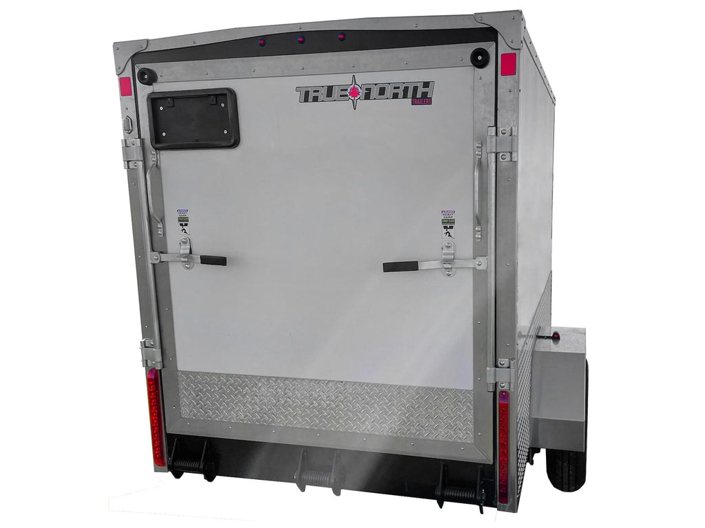 True North 5 x 8-ft Enclosed Trailer with Ramp Door, White