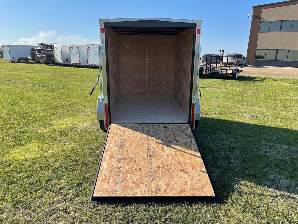 True North 5 x 8-ft Enclosed Trailer with Ramp Door, White