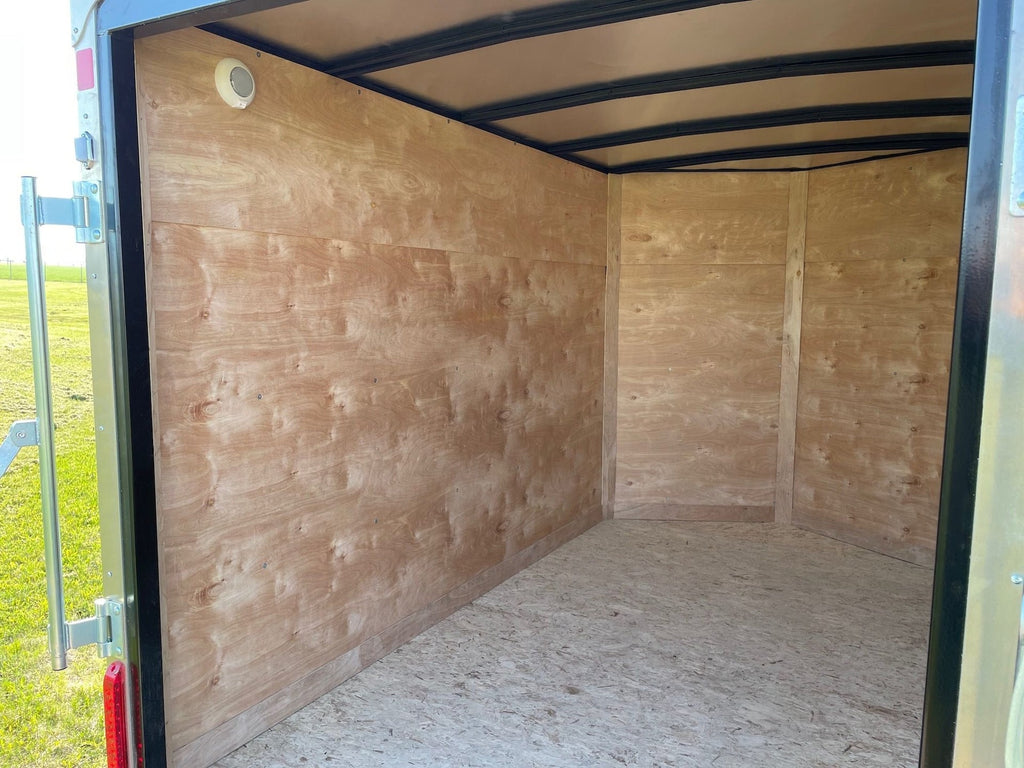 True North 5 x 8-ft Enclosed Trailer with Ramp Door, White