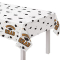 True to Your School "Congrats Grad" Rectangle Plastic Reusable Table Cover, Orange, 54x84-in, for Graduation