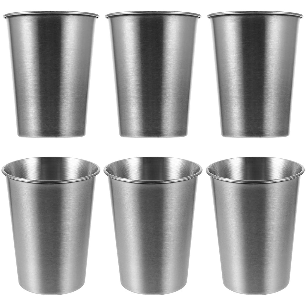 Milisten Set of 6 Stainless Steel Cups for Cocktails, Water, and Beverages Drinkware