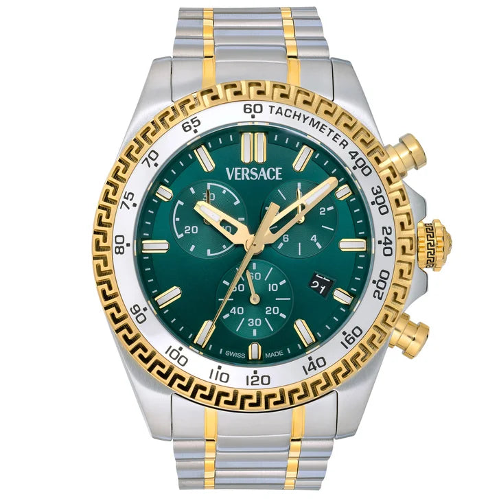 Versace Chrono X Green Dial Men's Watch