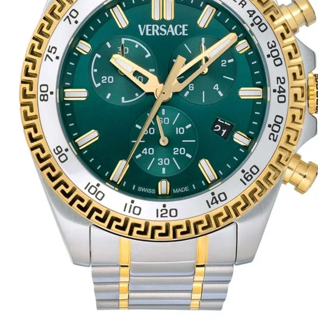 Versace Chrono X Green Dial Men's Watch