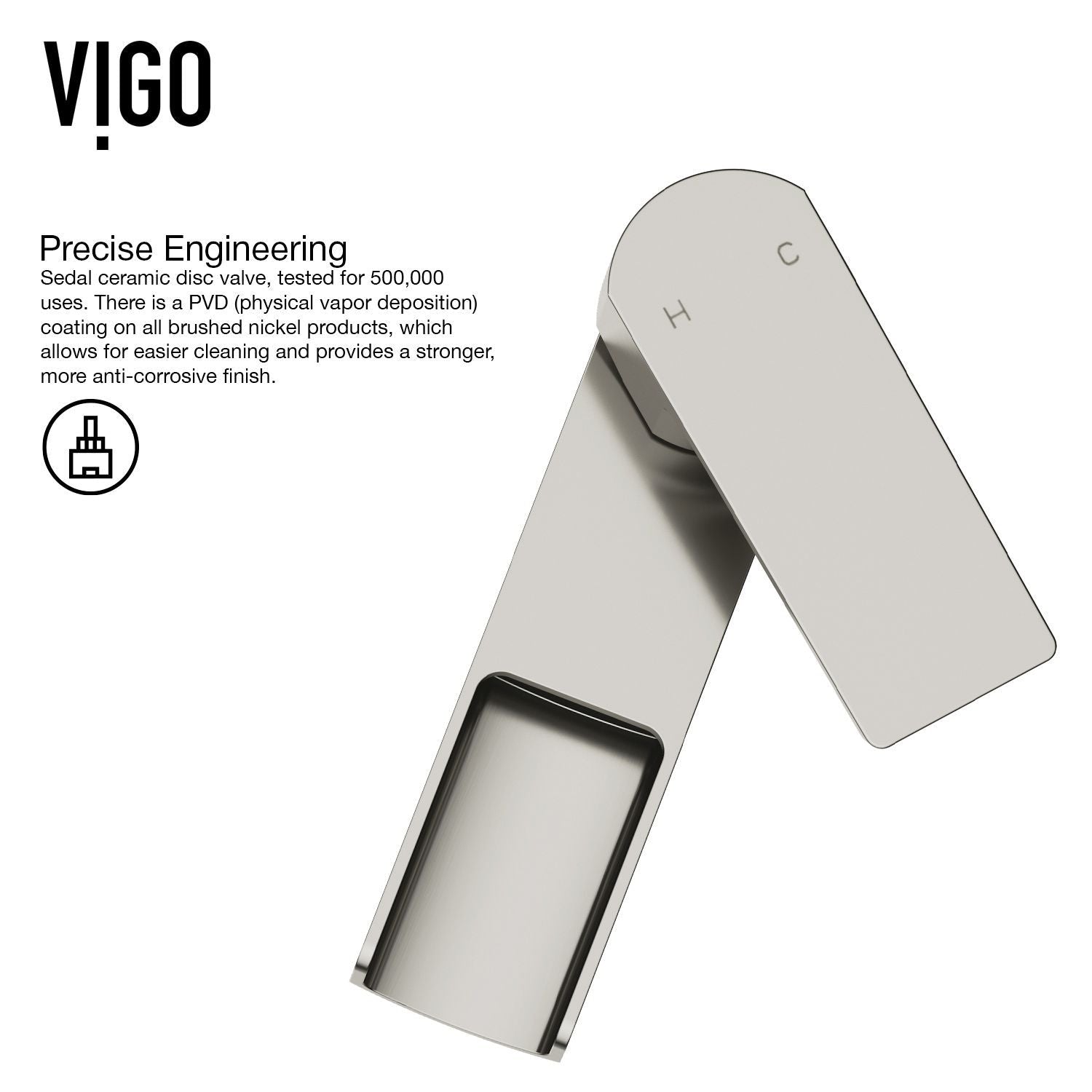 VIGO Amada 11-in Brushed Nickel Vessel Bathroom Faucet