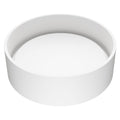 VIGO Anvil Matte Stone Round Composite Vessel Bathroom Sink/Basin with Deep Bowl, White