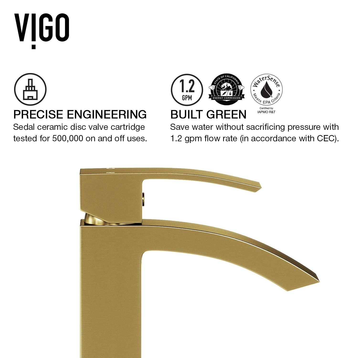 VIGO Duris Single Handle Vessel Sink Bathroom Faucet with Deck Plate, Matte BGold