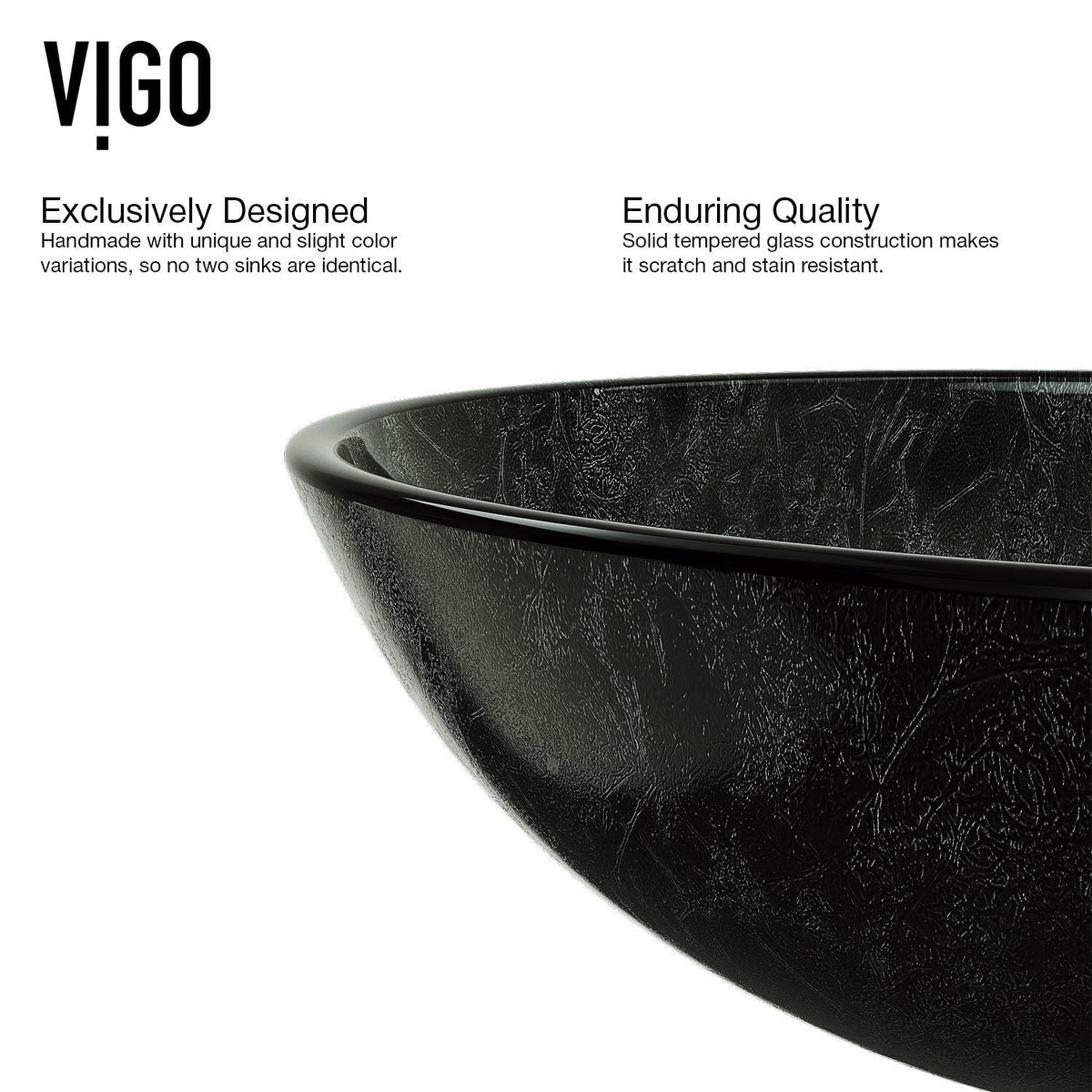 VIGO Glass Grey Onyx Bathroom Sink/Basin Set with Linus Faucet and Round Vessel