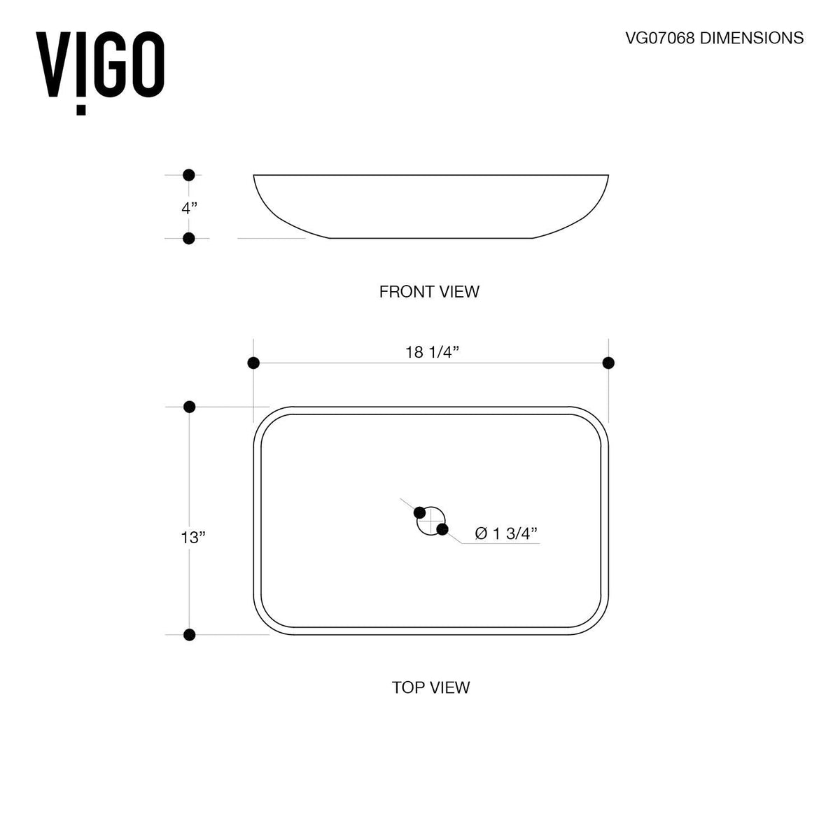 VIGO Glass Rectangular Vessel Bathroom Sink/Basin, Turquoise
