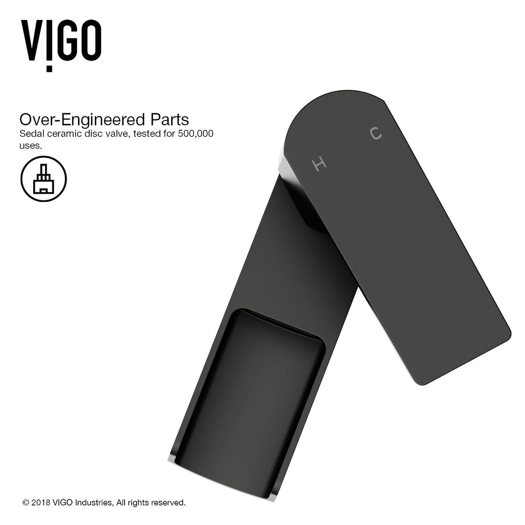 VIGO Ileana Single Handle Single Hole Bathroom Sink Faucet, WaterSense Certified, Matte Black