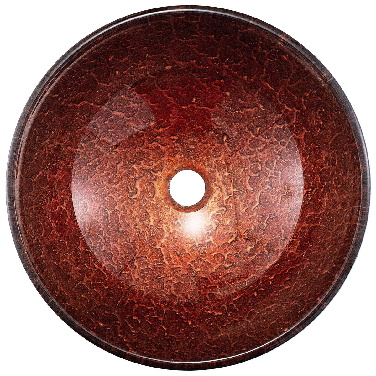 VIGO Mahogany Moon Glass Vessel Bathroom Sink